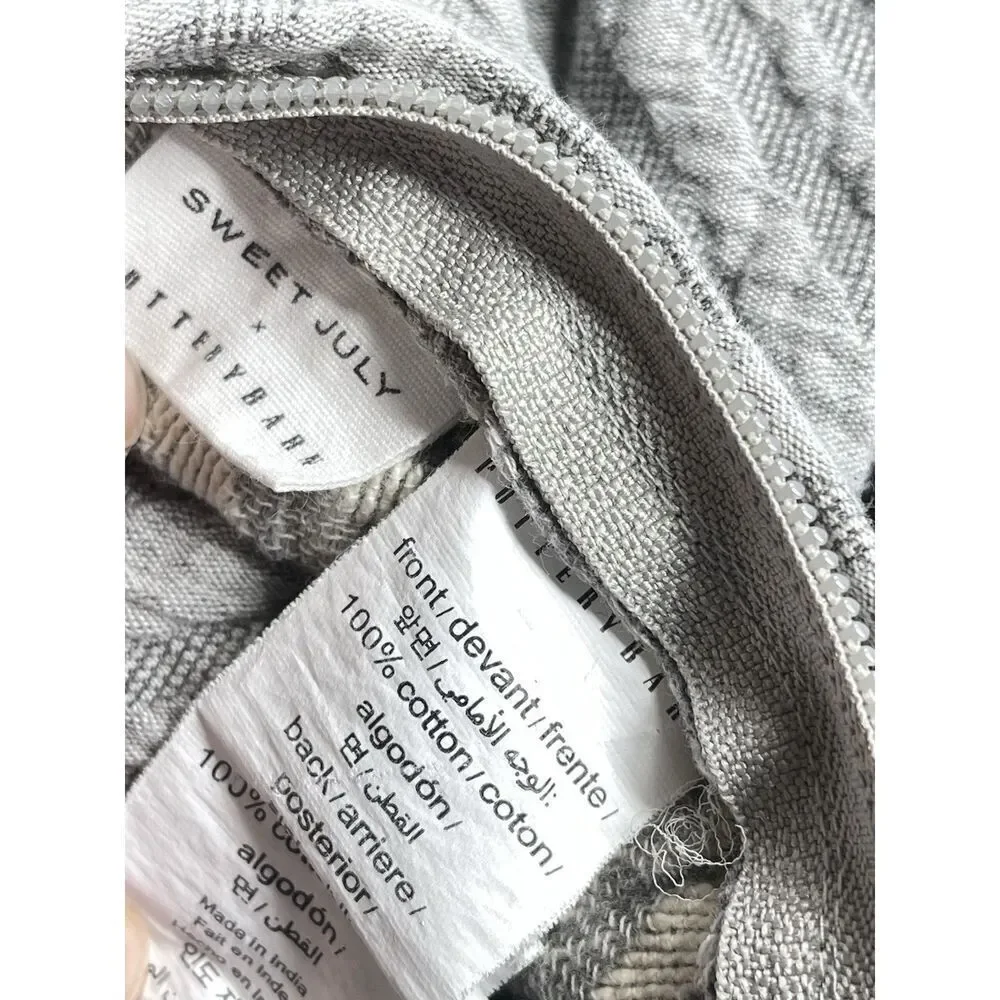 Pottery Barn Sweet July KING Pillow Shams Geometric Gray Set Of 2 Ayesha Curry